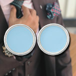 Ice Blue Solid Colour | Classic | Elegant Cufflinks<br><div class="desc">Ice Blue Solid Colour | Classic | Elegant | Trendy | Stylish | Gift</div>