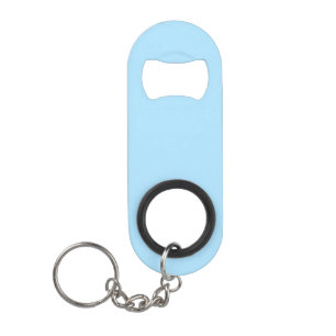 Ice Blue Solid Colour   Classic   Elegant Keychain Bottle Opener
