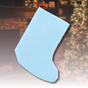 Ice Blue Solid Colour Classic Elegant Small Christmas Stocking