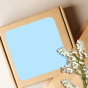 Ice Blue Solid Colour Classic Elegant Square Sticker
