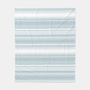 Ice blue stripes fleece blanket