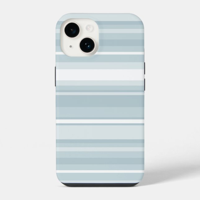 Ice blue stripes iPhone case (Back)