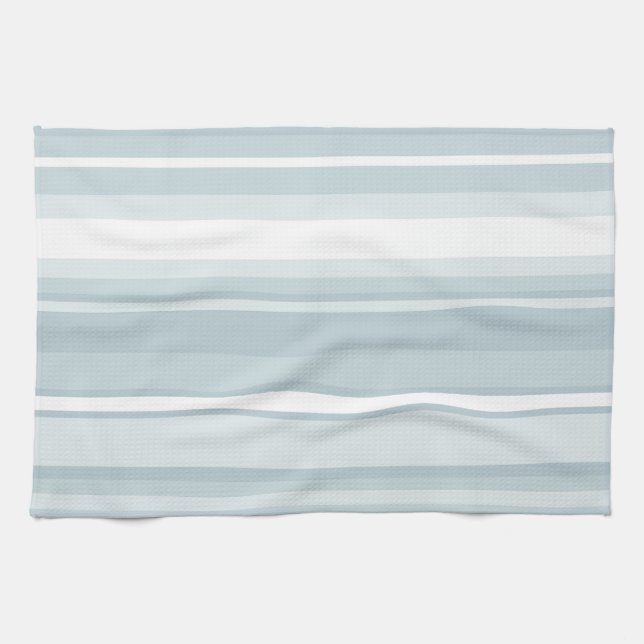 Ice blue stripes kitchen towel (Horizontal)