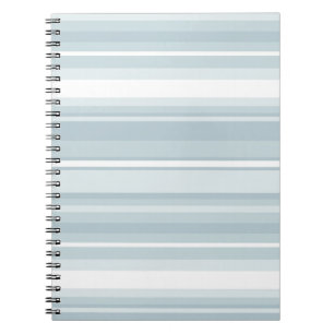 Ice blue stripes notebook