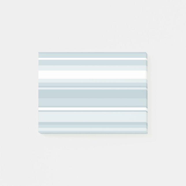 Ice blue stripes post-it notes (Front)