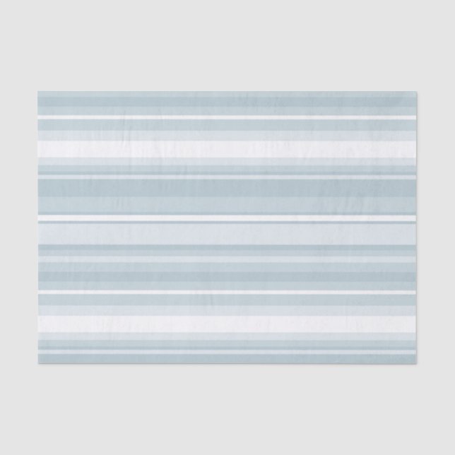Ice blue stripes tissue paper (Front)