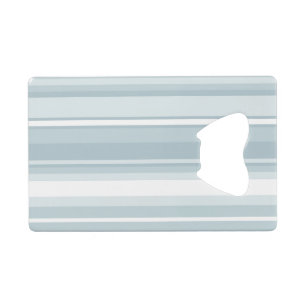 Ice blue stripes wallet bottle opener