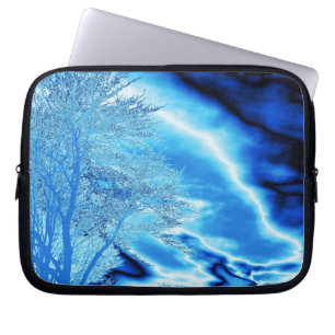 Ice Blue Tree Laptop Tree Sleeve