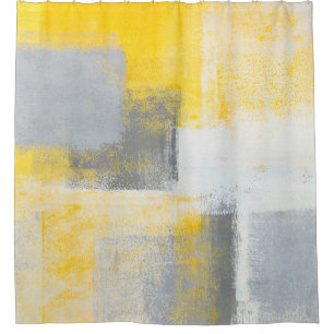 'Ice Box' Grey and Yellow Abstract Art