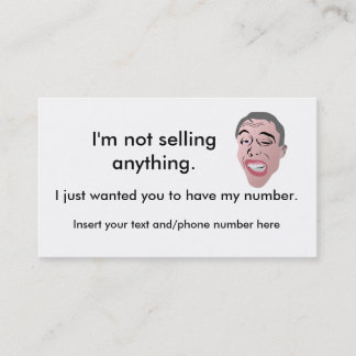 Ice breaker/ My phone number cards