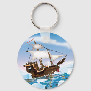 Ice Breaker Ship Keychain