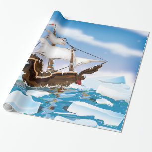 Ice Breaker Ship. Wrapping Paper