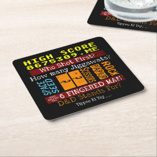 Ice Breaker Trivia questions Conversation Starter  Square Paper Coaster