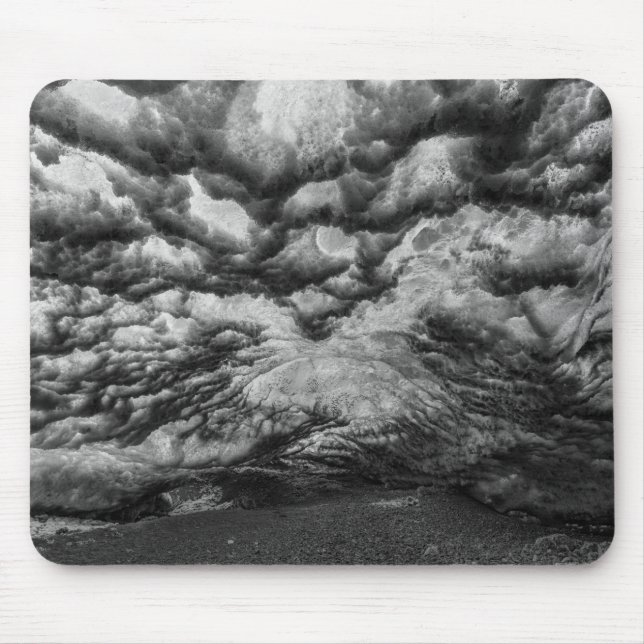 Ice Cave In Black And White Mouse Pad (Front)