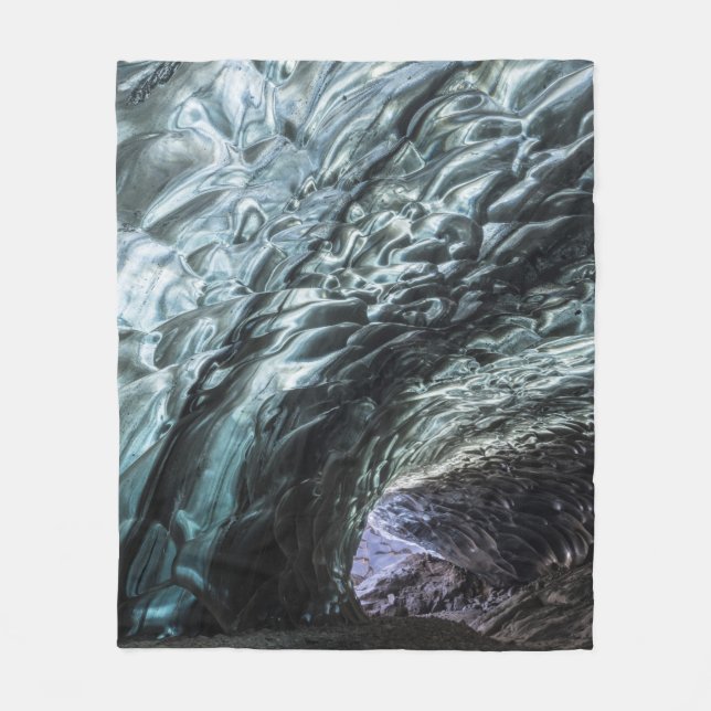 Ice Cave Wall Patterns Fleece Blanket (Front)