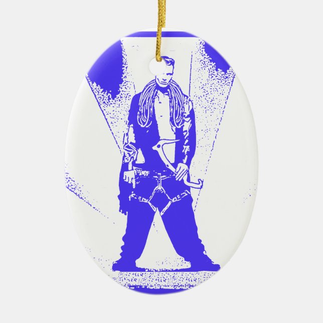 Ice Climb Baby Ceramic Ornament (Front)