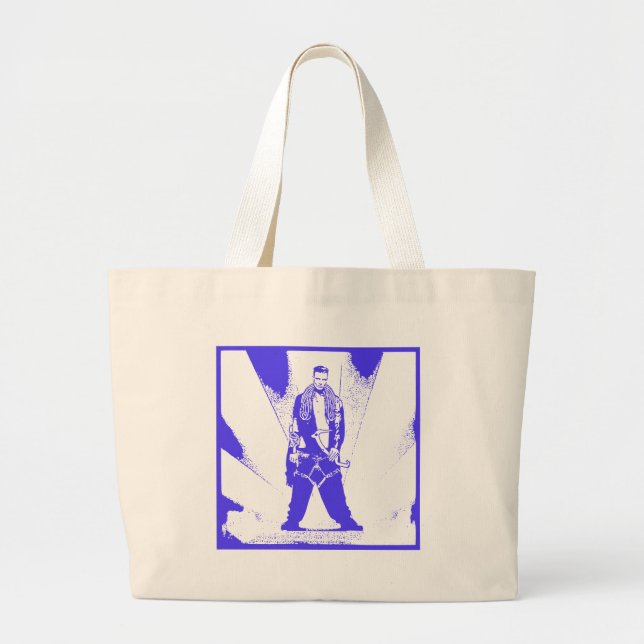 Ice Climb Baby Large Tote Bag (Front)