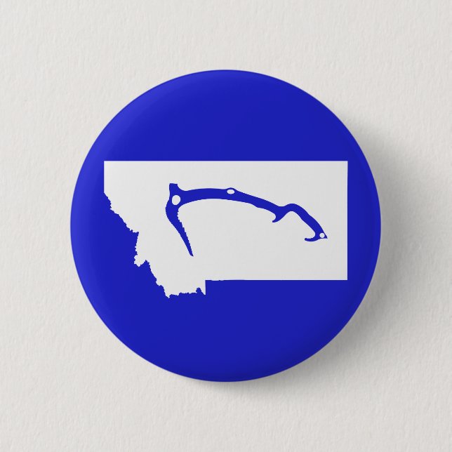 Ice Climb Montana 2 Inch Round Button (Front)