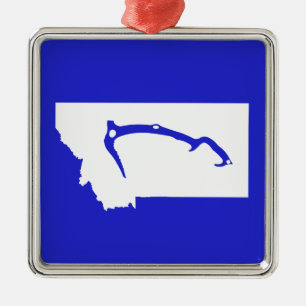 Ice Climb Montana Metal Ornament