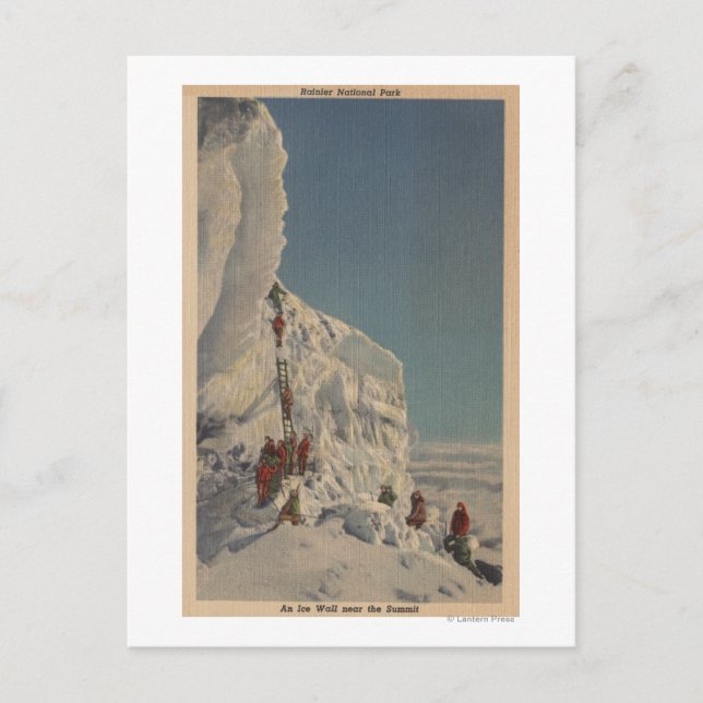 Ice Climbers in Rainier National Park, Washingto Postcard (Front)