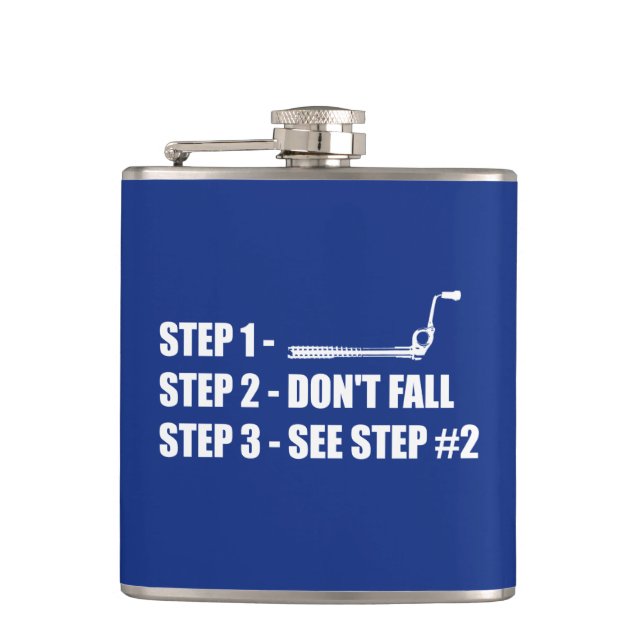 Ice Climbing - Don't Fall Hip Flask (Front)