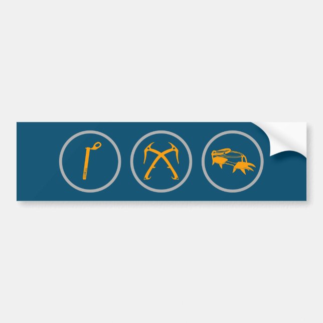 Ice Climbing Gear Bumper Sticker (Front)