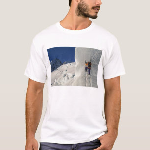 Ice climbing on the Tasman Glacier below Mount T-Shirt