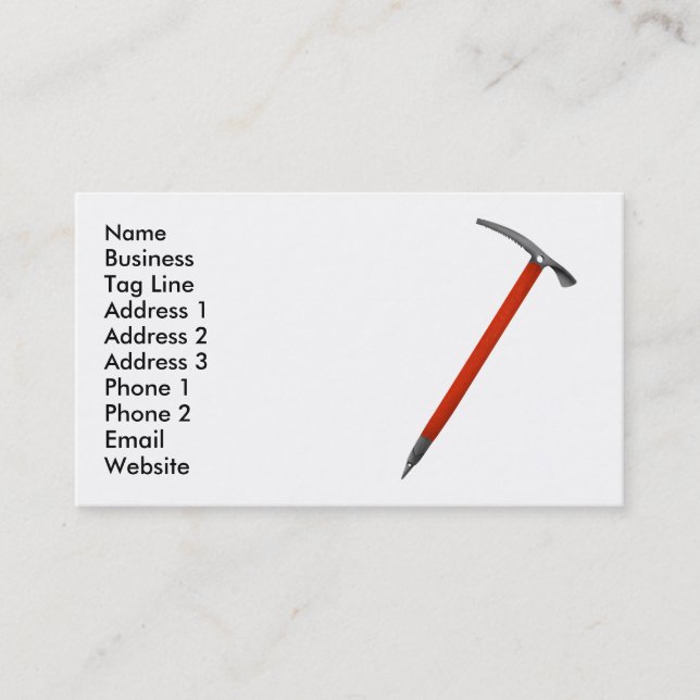 Ice Climbing Outdoor Instruction Business Business Card (Front)