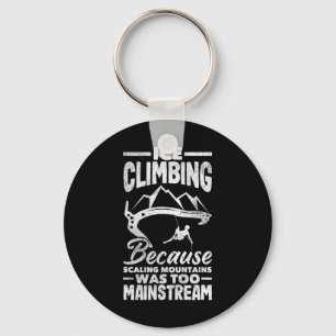 Ice Climbing Scaling Mountains Funny Wall Climber Keychain