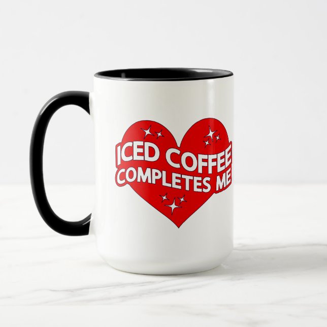 Ice Coffee Completes Me  Mug (Left)