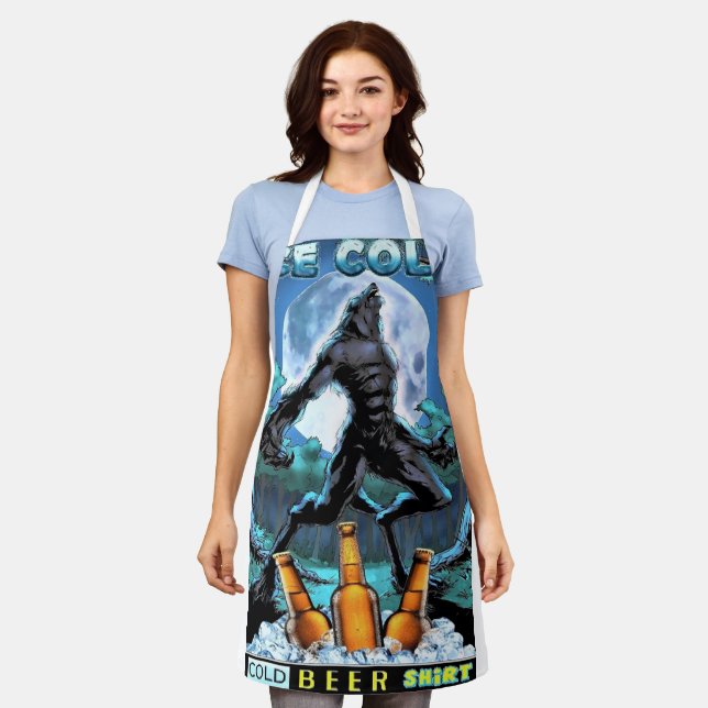 Ice Cold Beer Cold Beer Shirt Apron (Worn)
