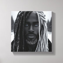 Ice Cold Black Power Stretched Canvas Print