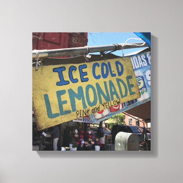 Ice Cold Lemonade, Street Fair Upper West Side NYC Canvas Print (Front)