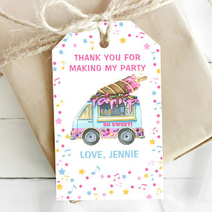 Ice Cream 1st Birthday Party Gift Tags