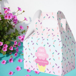 Ice Cream 2nd Birthday Favor Box