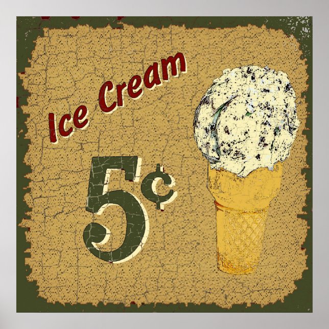 Ice Cream 5 cents Poster (Front)