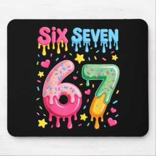 Ice Cream 67 Meme Funny Six Seven Gen Alpha Slang Mouse Pad