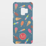 Ice Cream and Lollies Dark Blue Monogram Uncommon Samsung Galaxy S9 Case<br><div class="desc">Colourful ice cream cones and lollies pattern on dark blue iphone case with optional monogram.</div>
