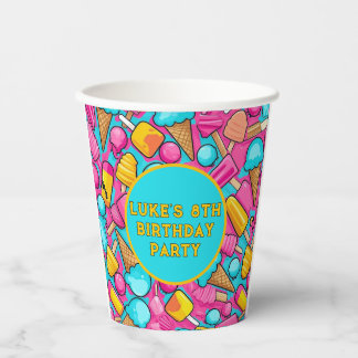" ICE-CREAM AND POPSICLES PAPER PLATES " CUPS