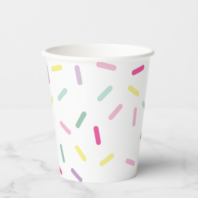Ice Cream and Sprinkles Sweet One 1st Birthday Paper Cups (Front)