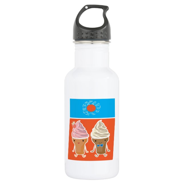 ice cream and sun bath 532 ml water bottle (Front)