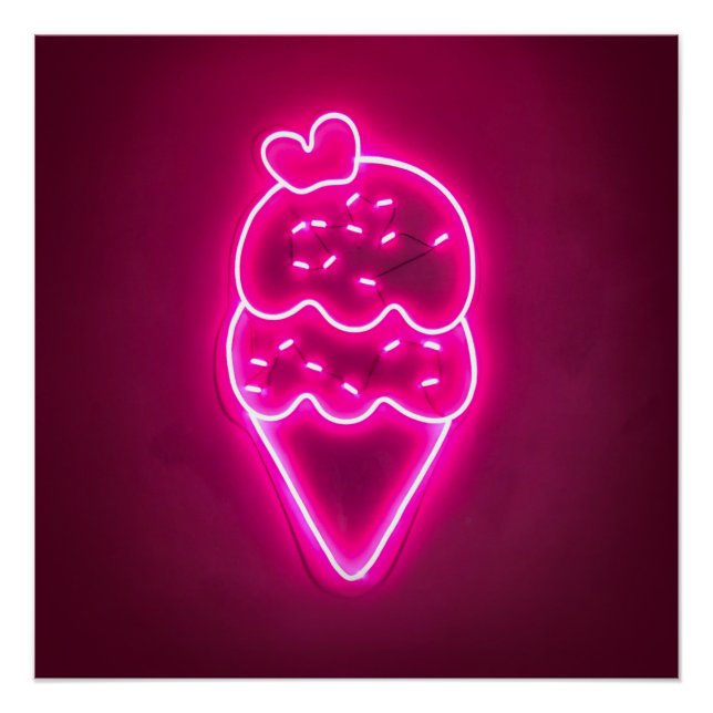 Ice Cream Art Strawberry Ice Cream Clip Art Painti Poster (Front)