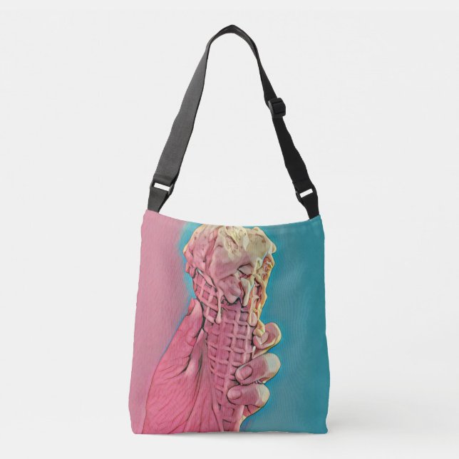 Ice cream artwork crossbody bag (Front)