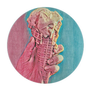 Ice cream artwork cutting board