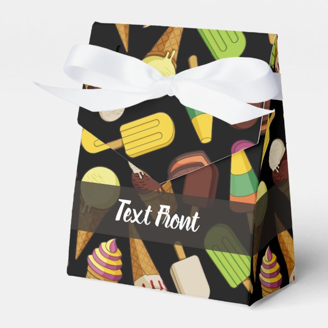 Ice Cream Background Favor Box (Front Side)
