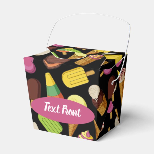 Ice Cream Background Favor Box (Front Side)