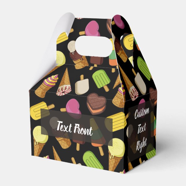 Ice Cream Background Favor Box (Front Side)