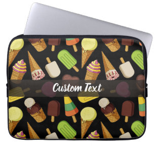 Ice Cream Background Laptop Sleeve
