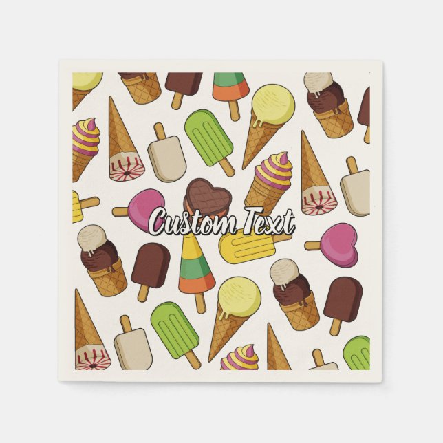 Ice Cream Background Napkin (Front)