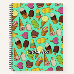 Ice Cream Background Notebook